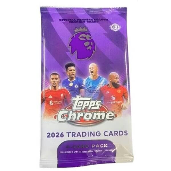 2025-2026 Topps Chrome Premier League Hobby balíček - fotbalové karty