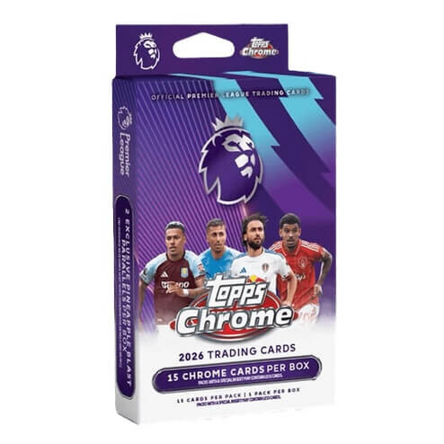2025-2026 Topps Chrome Premier League Hanger Box - fotbalové karty