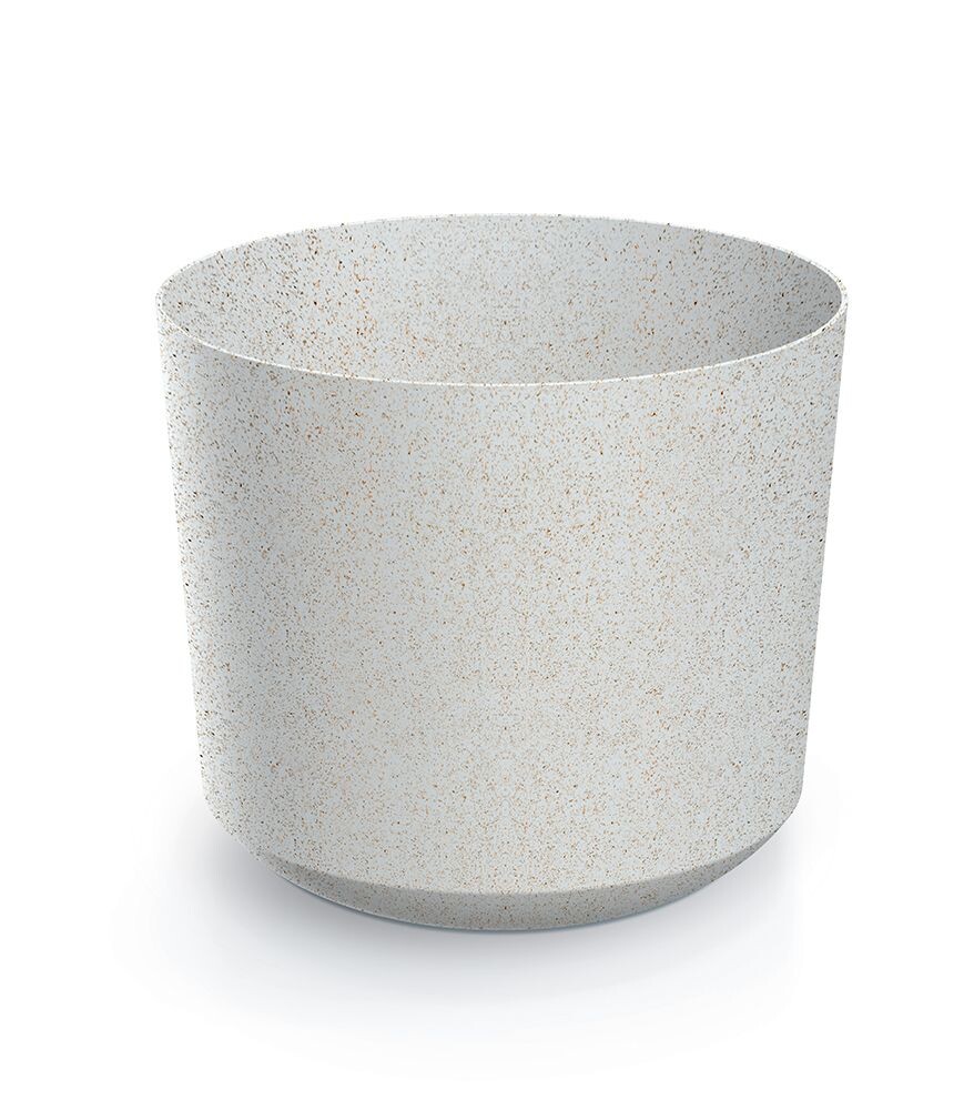 PRO Květináč TUBO ECO WOOD bílý 12,8cm