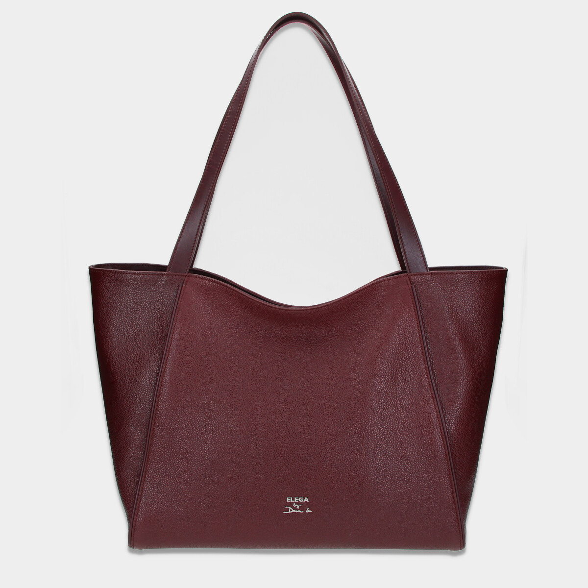 ELEGA Velká shopper se zipem Louvre bordó/stříbro