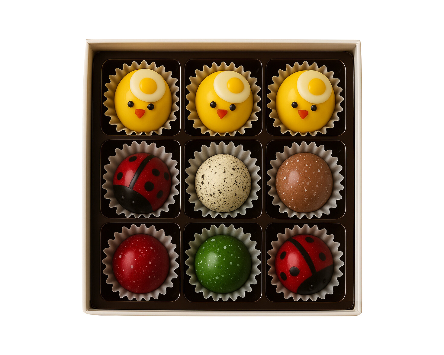 Chocolenka Velikonoční dárková krabička pralinek - 9 ks