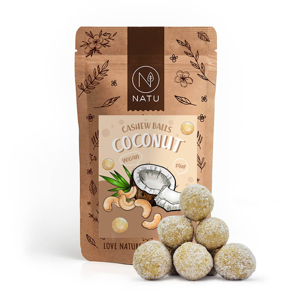 NATU Kokosové kuličky s kešu krémem 70g