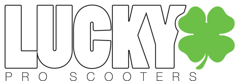 Lucky - White Scooter Sticker - Samolepka