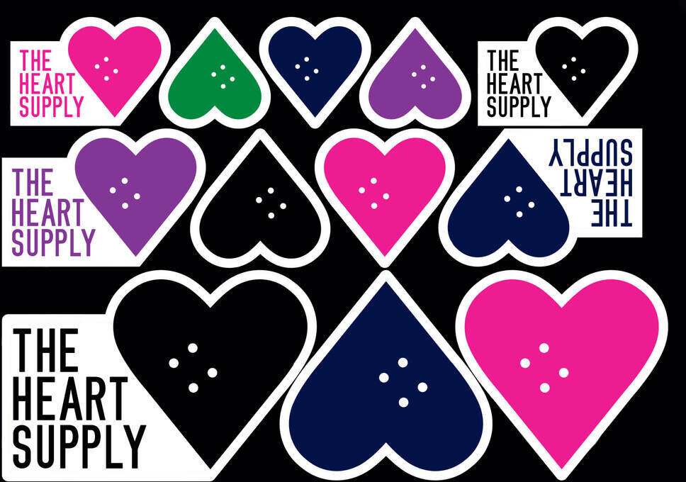 Heart Supply - Logo Sticker Sheet - Samolepky