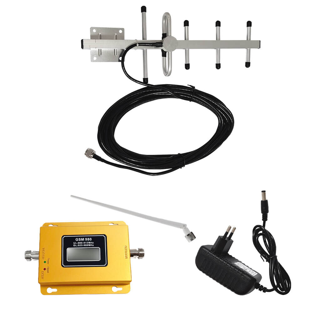 TESLA GSM‒01 - sada zesilovač/opakovač GSM signálu (900 MHz), rozbaleno