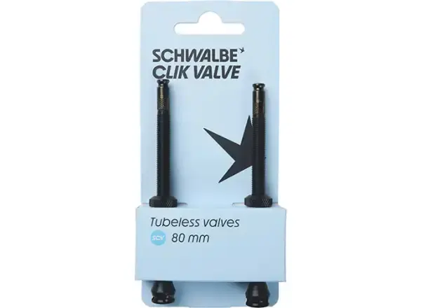 Schwalbe Clik bezdušové ventilky 80 mm černá