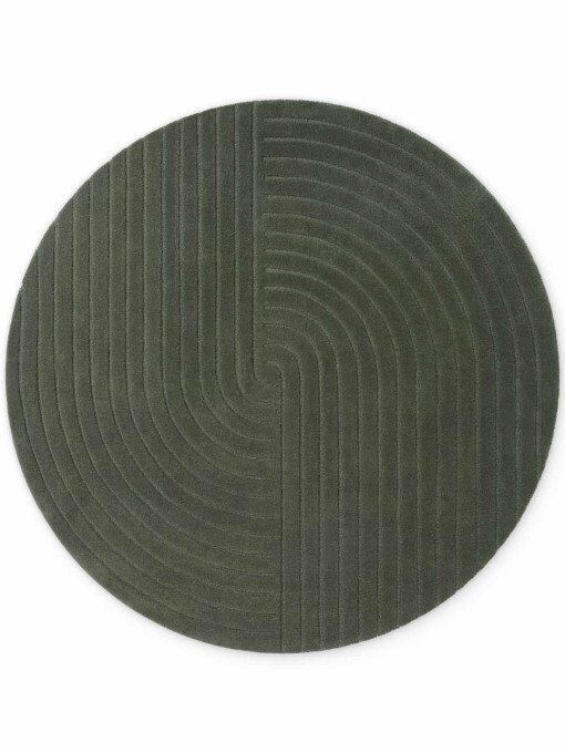 Koberec ARCURA tmavě zelený kruh