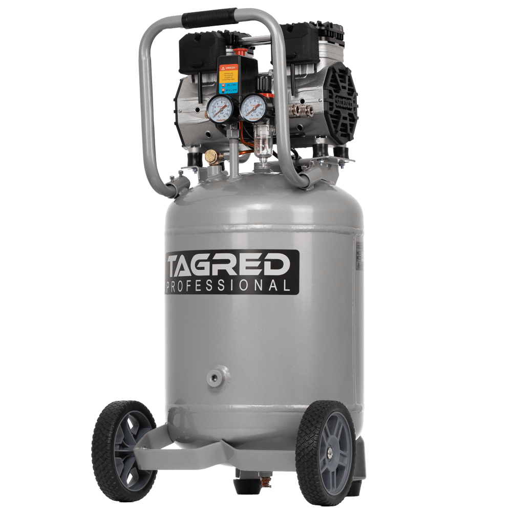 Bezolejový vertikální kompresor s odlučovačem 50l, 230 V, 2 písty, 8 BAR - TAGRED
