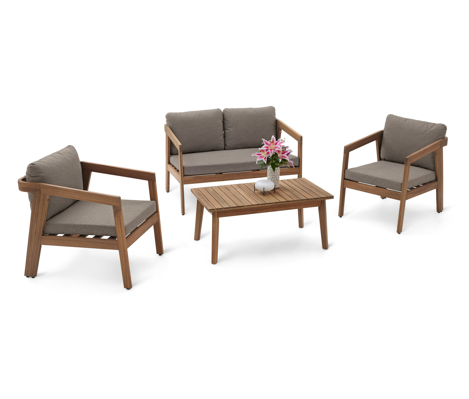 Tchibo - Zahradní sedací souprava s textilním výpletem - barva: hnědá