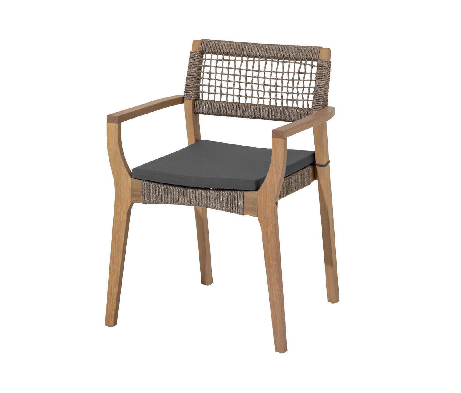 Tchibo - Stohovatelná zahradní židle s textilním výpletem - barva: šedá