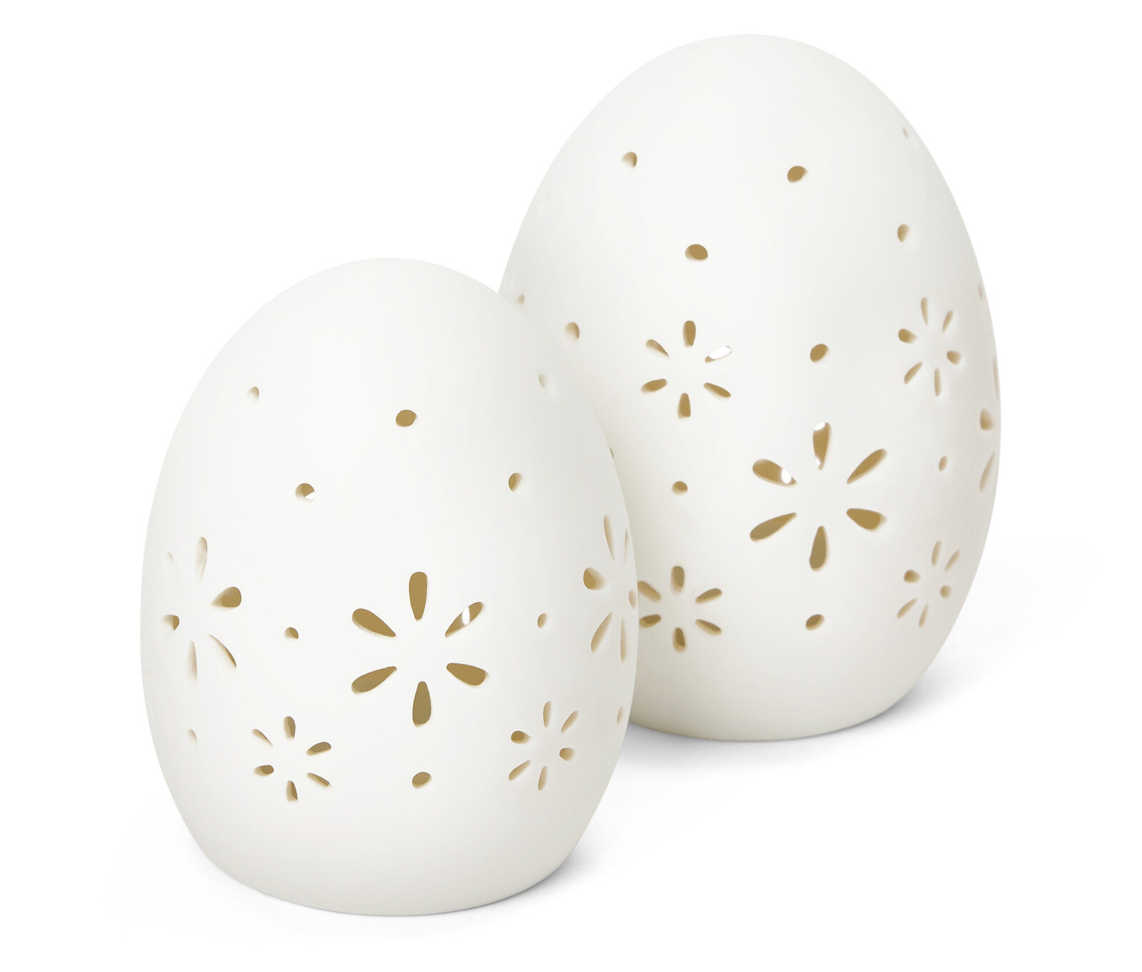 Tchibo - Keramická vejce s LED - barva: bílá