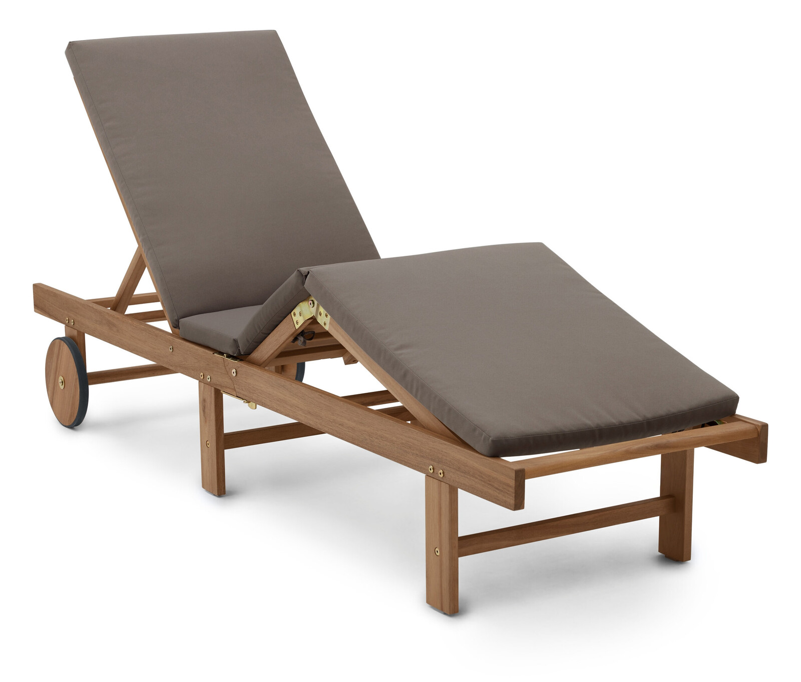 Tchibo - Klasické zahradní lehátko - barva: šedá