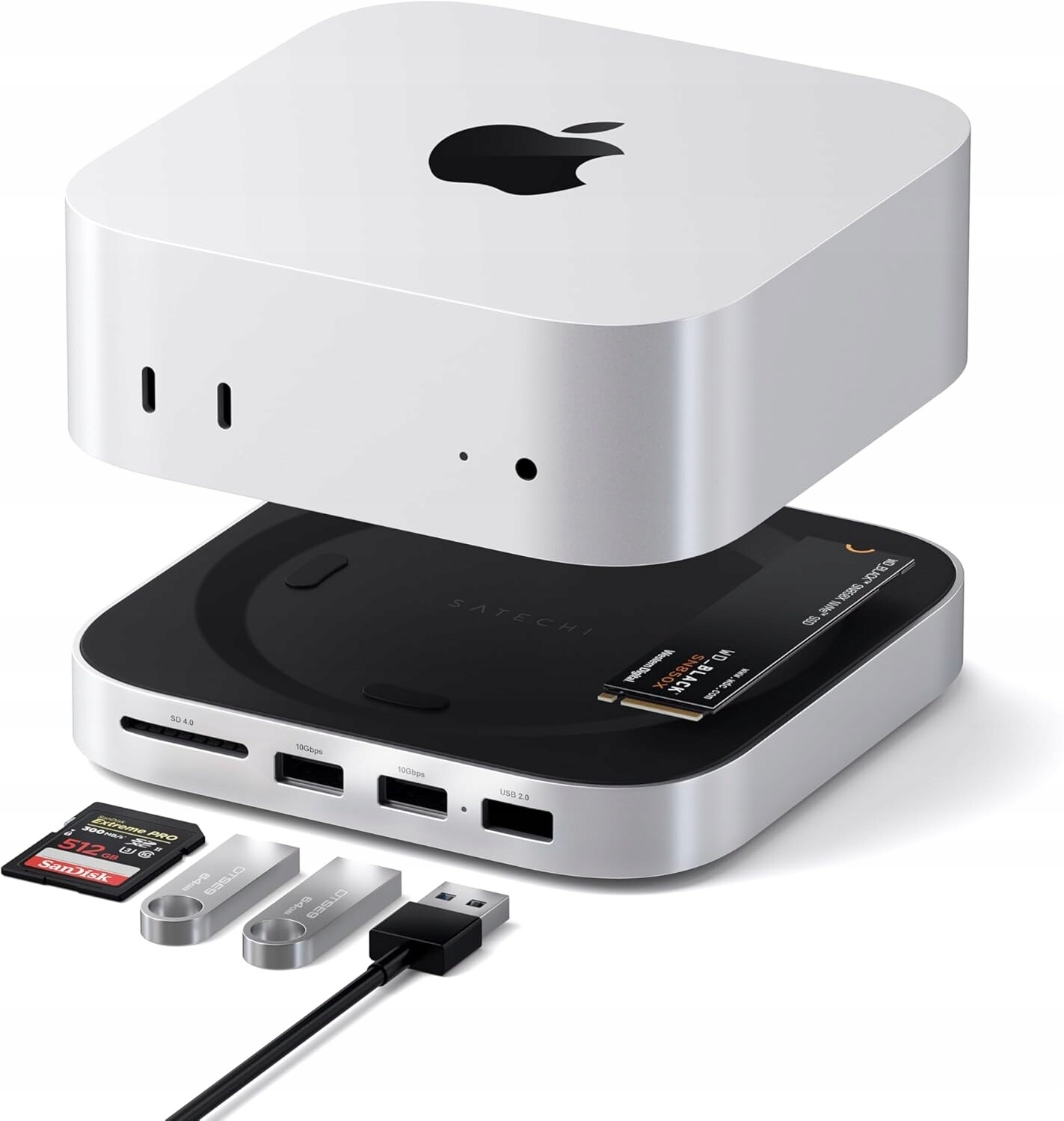 Hub Pro Mac Mini M2 Pro Satechi Dokovací Stanice 10 Gb Mac Mini M4/M4 Pro