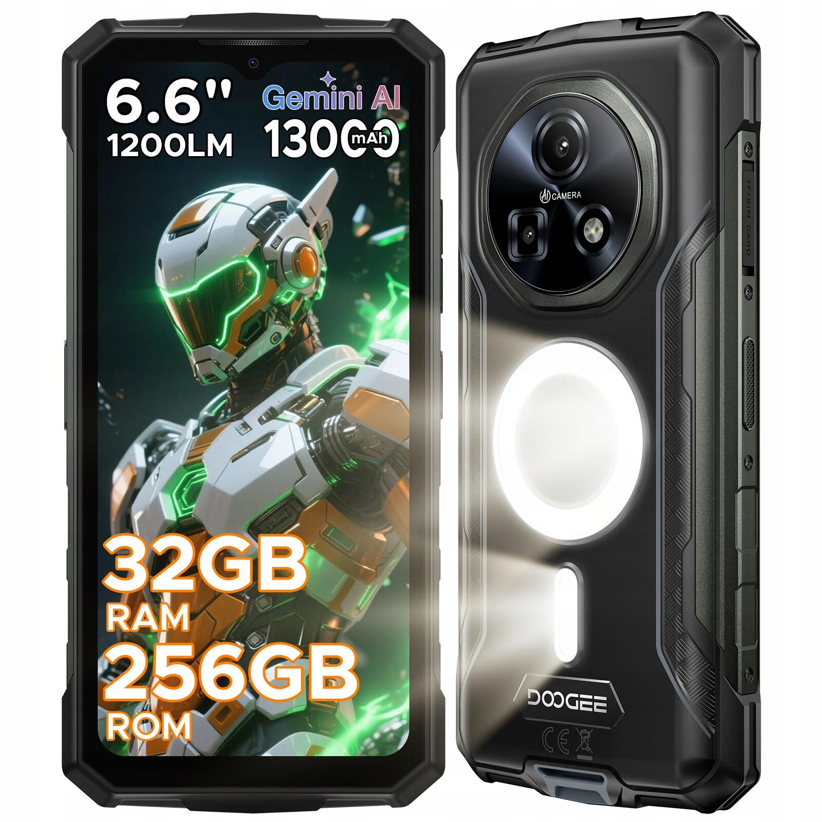 Smartphone Doogee Fire 5 Ultra 8 Gb 256 Gb Android 15 4G (lte) šedý 6,6