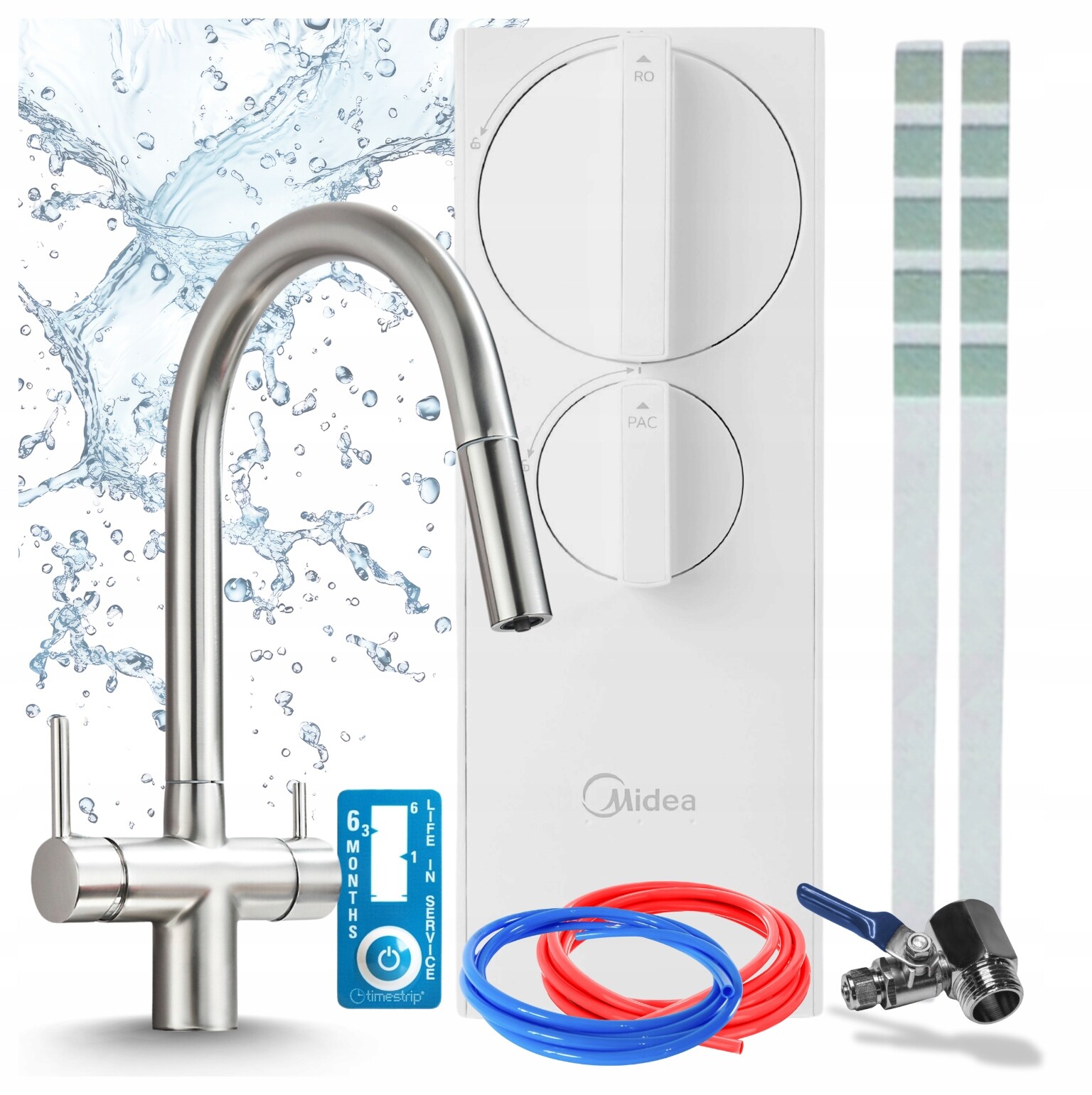 Filtr Pod Dřez Midea 400GPD RO5 Vestavěná Pumpa A Kuchyňský Stojanový Kohout Pzh