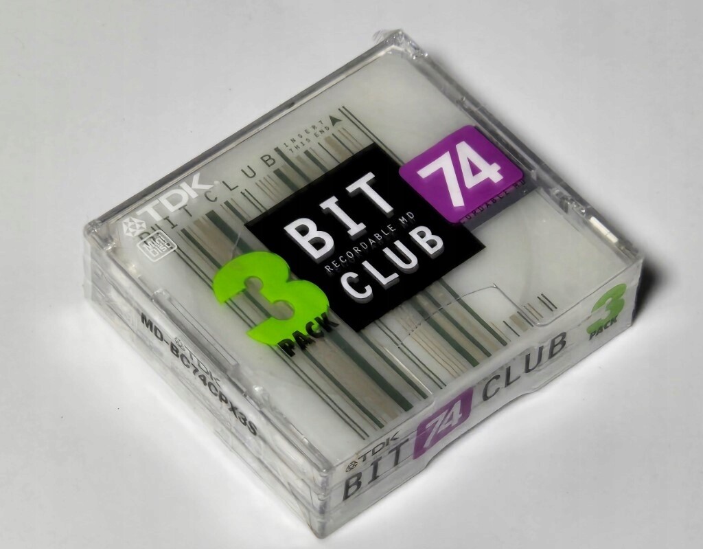 Minidisc Diskety Tdk Bit Club 74 3 Pack Fólie Vyrobené V Japonsku MD-BC74CPX3S