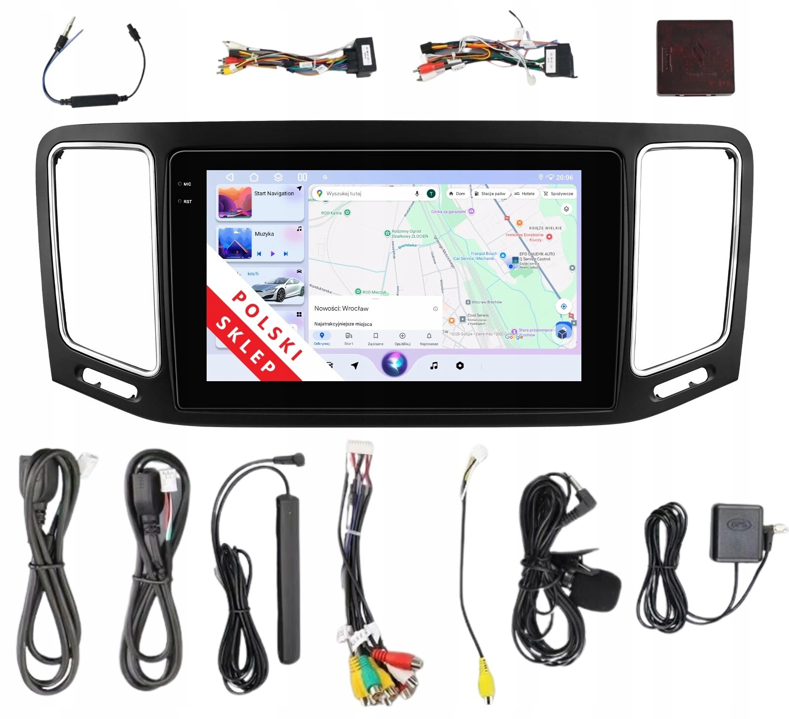 Radio Navigace 2DIN Android 14 Volkswagen Sharan II, Seat Alhambra II 3 Gb