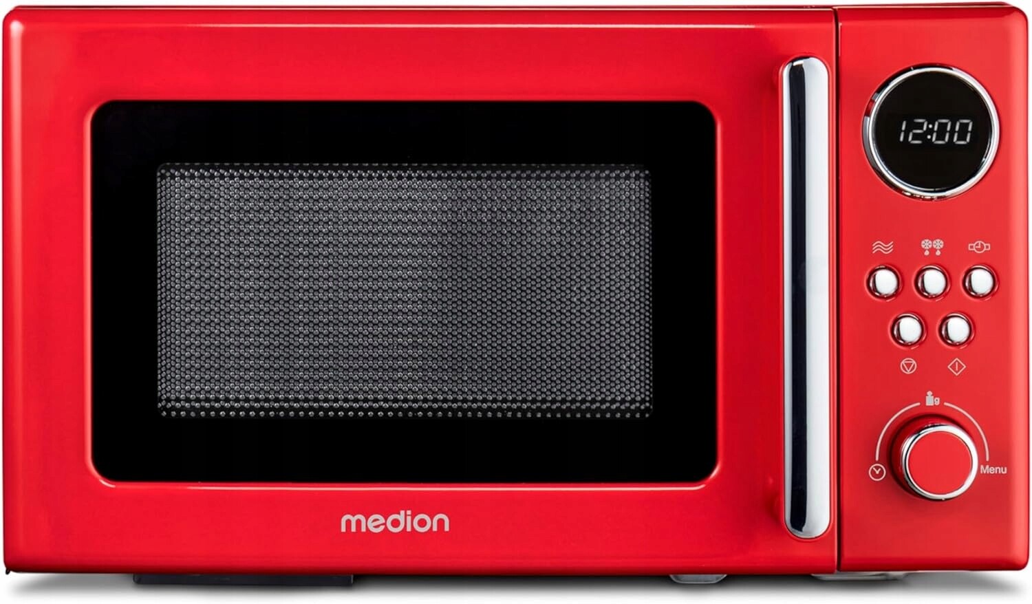 Mikrovlnná trouba Retro Červená Mikrovlnka 800W 20L Timer Led MD15000