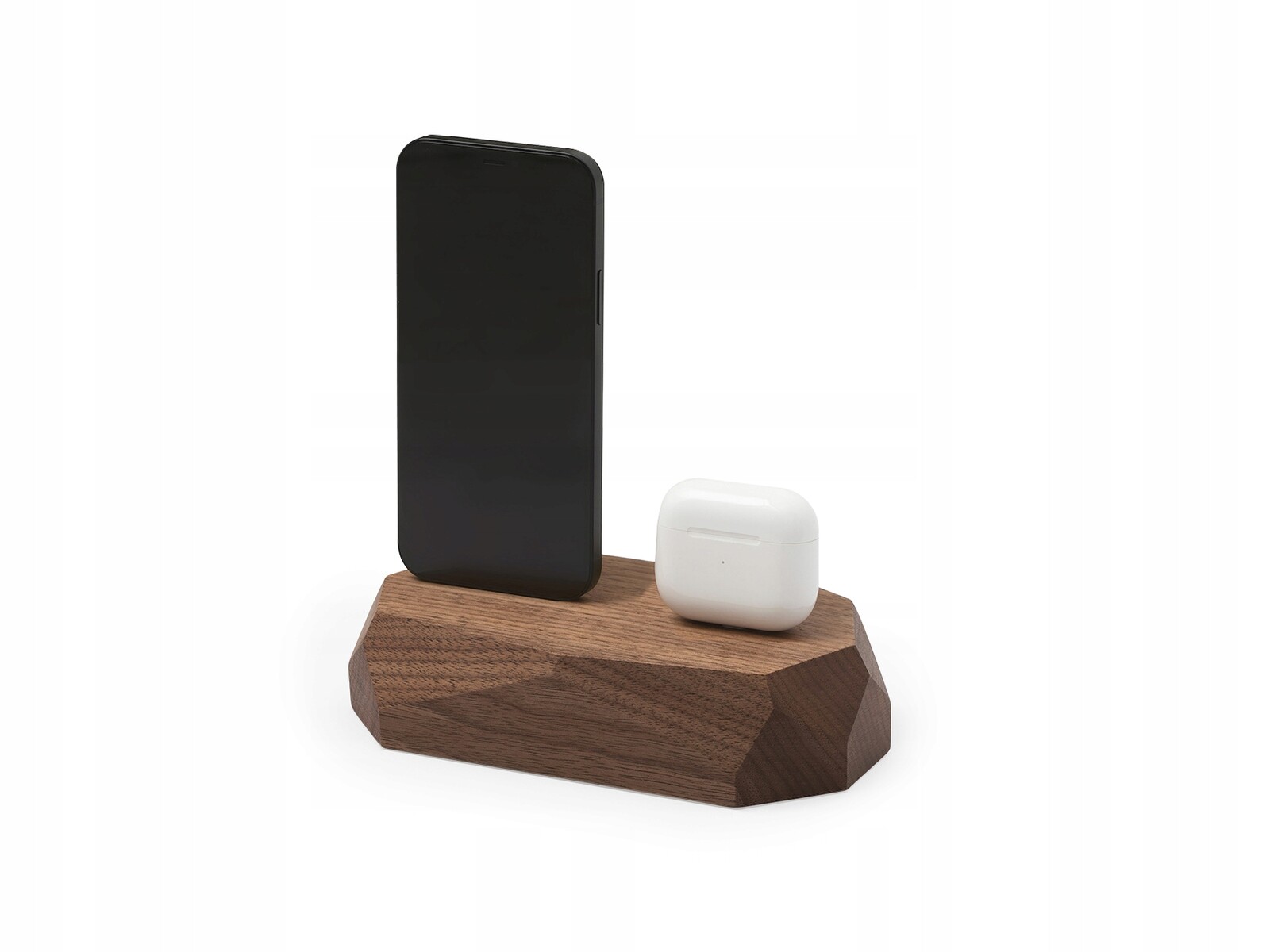 Dvojitá dokovací stanice – Dual Dock – Ořech – 1 x Lightning, 1 x Usb-c