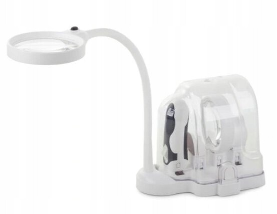 Ruční Stolní Lupa 2v1 Vyměnitelné Čočky 6 Led