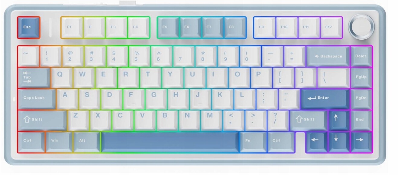 Epomaker x Aula F75 – mechanická klávesnice Gasket, 75 % bezdrátová.