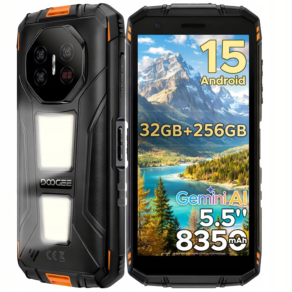 Doogee Fire3MAX Android 15, 32 Gb Ram 256 Gb úložiště, 8350 mAh baterie, 5.5