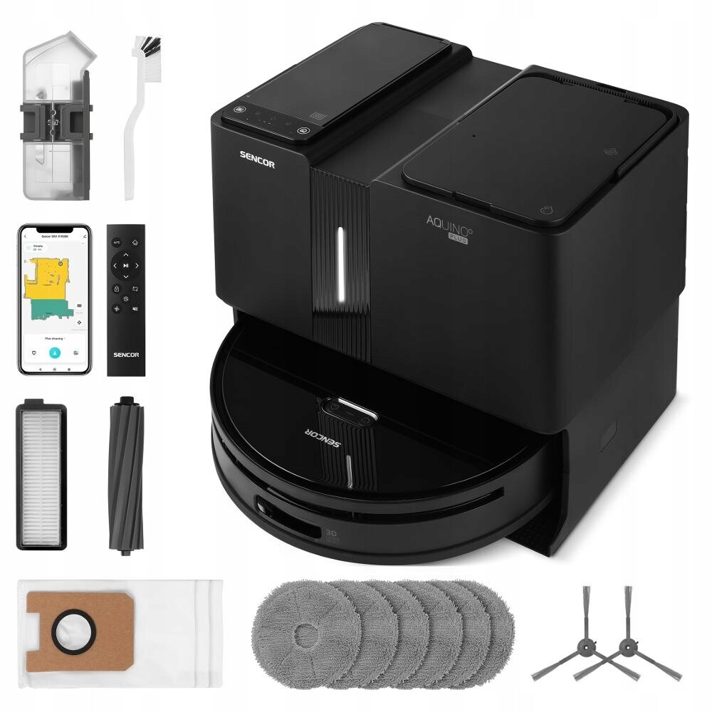 Robotický vysavač Sencor Srv 9790BK-EUE3 Aquino+