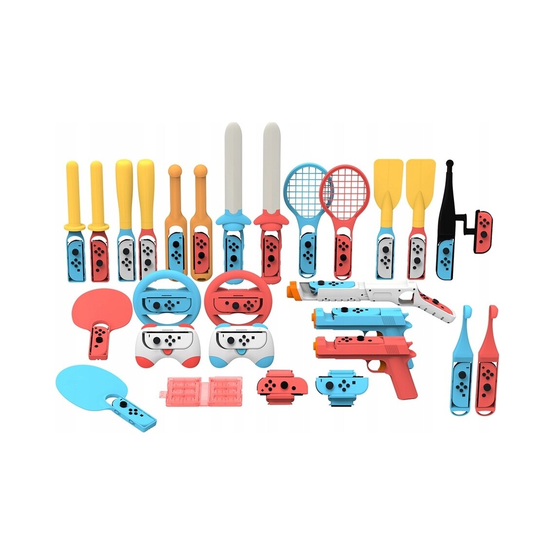 Sada příslušenství 30v1 pro Joy-Con Nintendo Switch Sportovní držáky na tenis