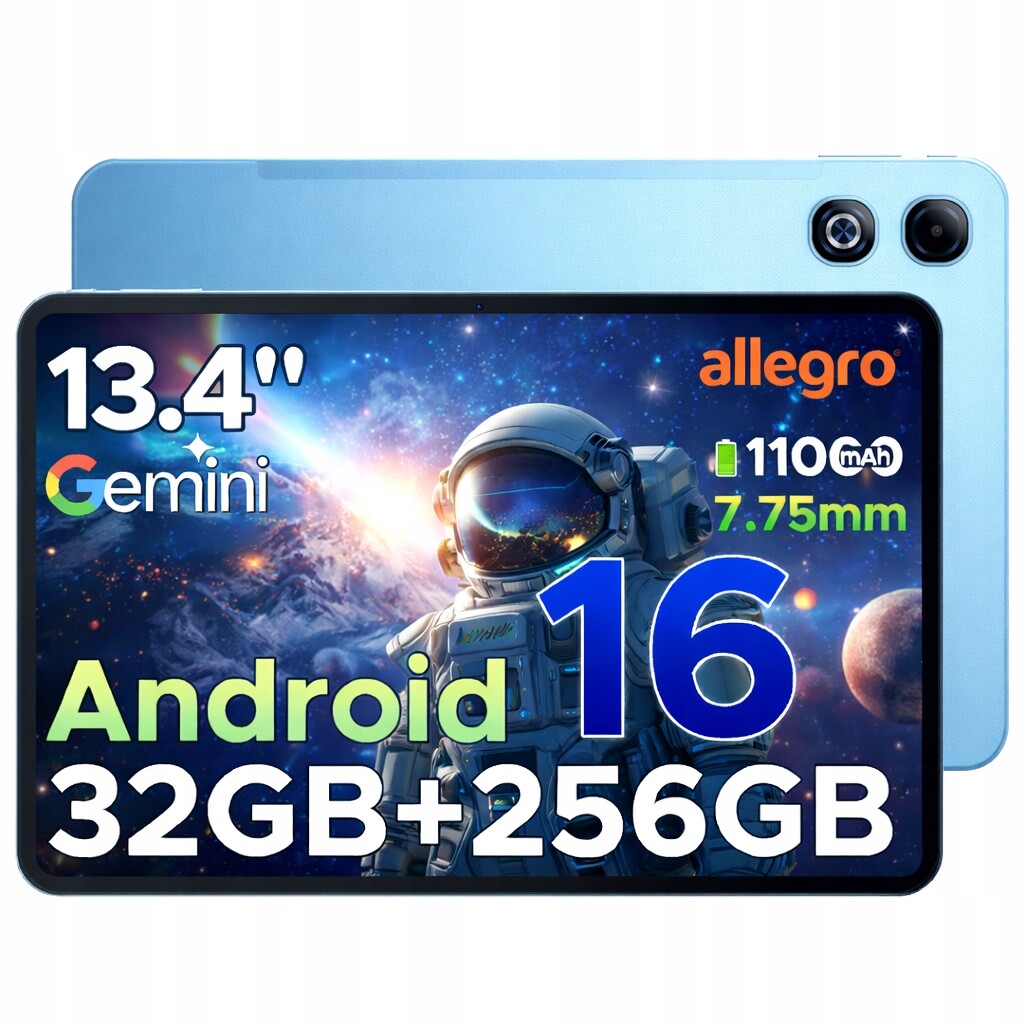 Doogee TABG6MAX Android16 Tablet 13.4“ Fhd 11000mAh 32+256GB 4G LTE/černý