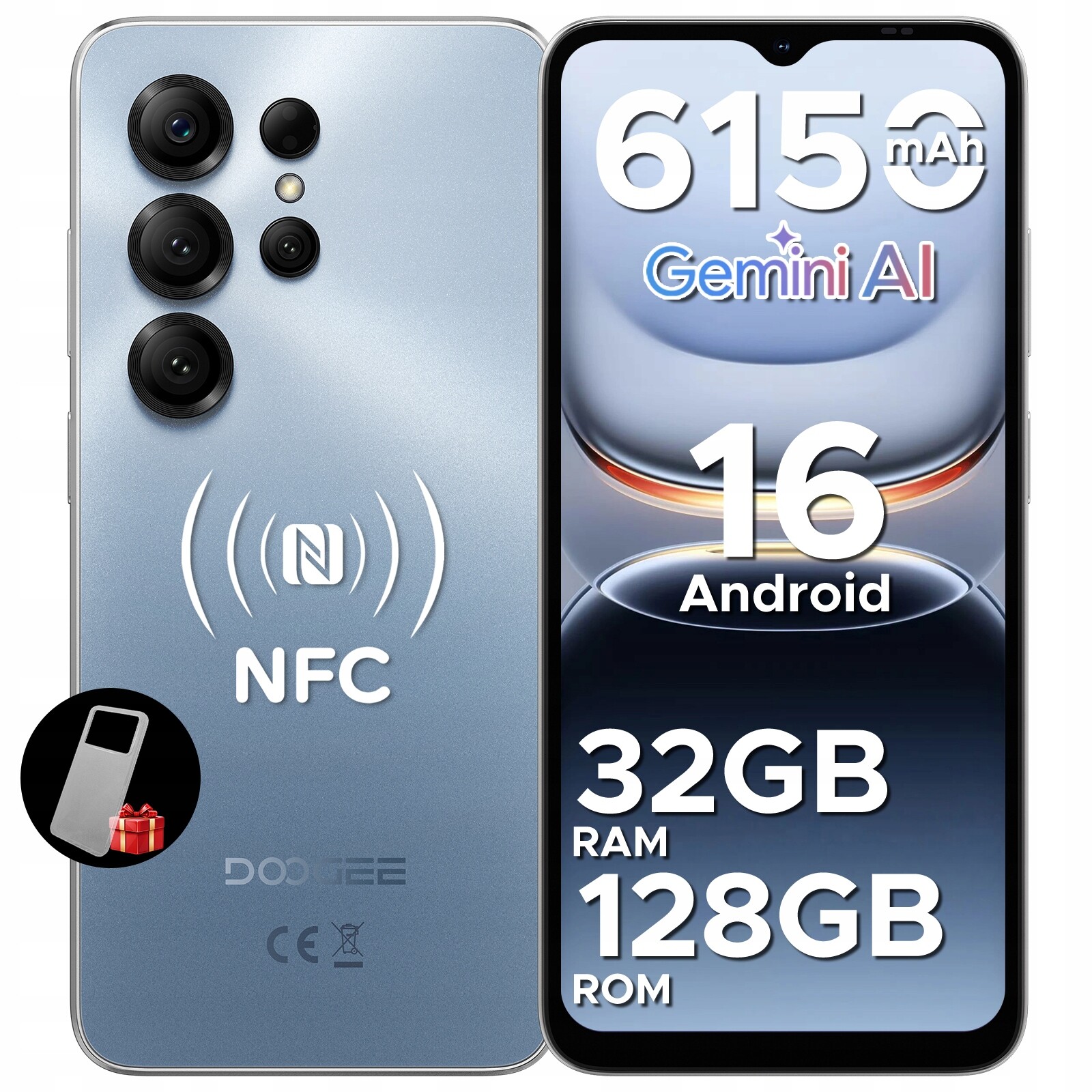 Smartphone Doogee NOTE56XPRO Android16 Dual Sim 4/128GB 6.56'' 6150mAh Hd Nfc