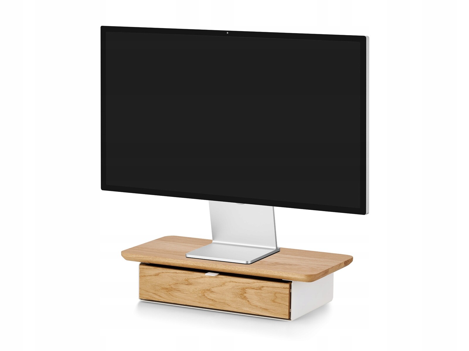 Police na psací stůl se zásuvkou Desk Shelf Mini Dub Jednotlivá Bílá