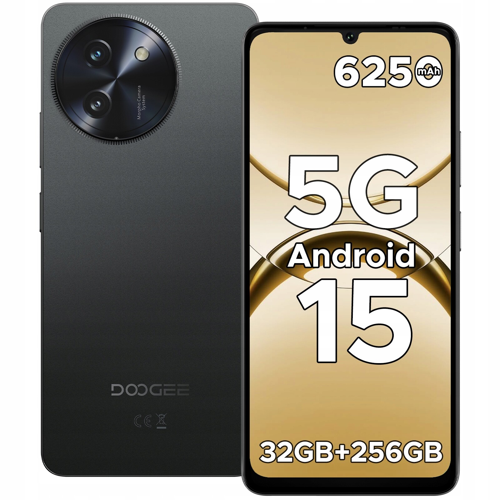 Smartphone Doogee Note 59 Pro 8 256 Gb 5G Lte dual sim 120 Hz Nfc černý