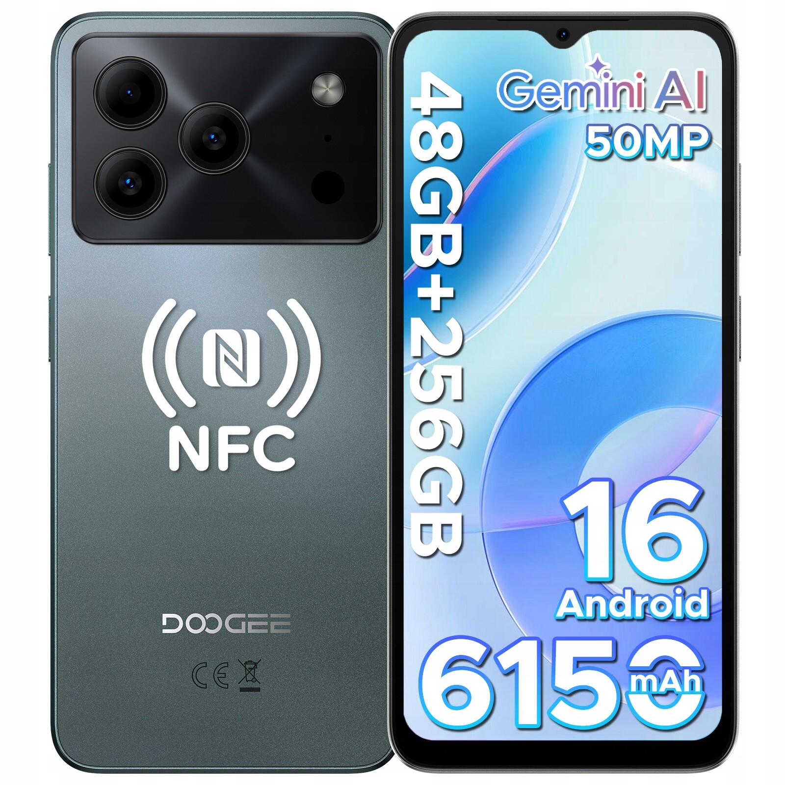 Smartphone Doogee Note56 Plus 6/256 Gb 4G Lte dual sim Nfc Android 16 6.56