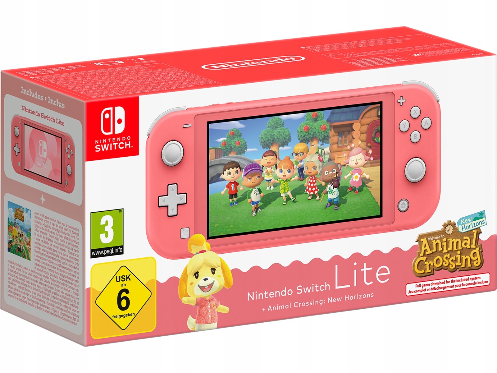 Nintendo Switch Lite Korálový Animal Crossing: New Horizons