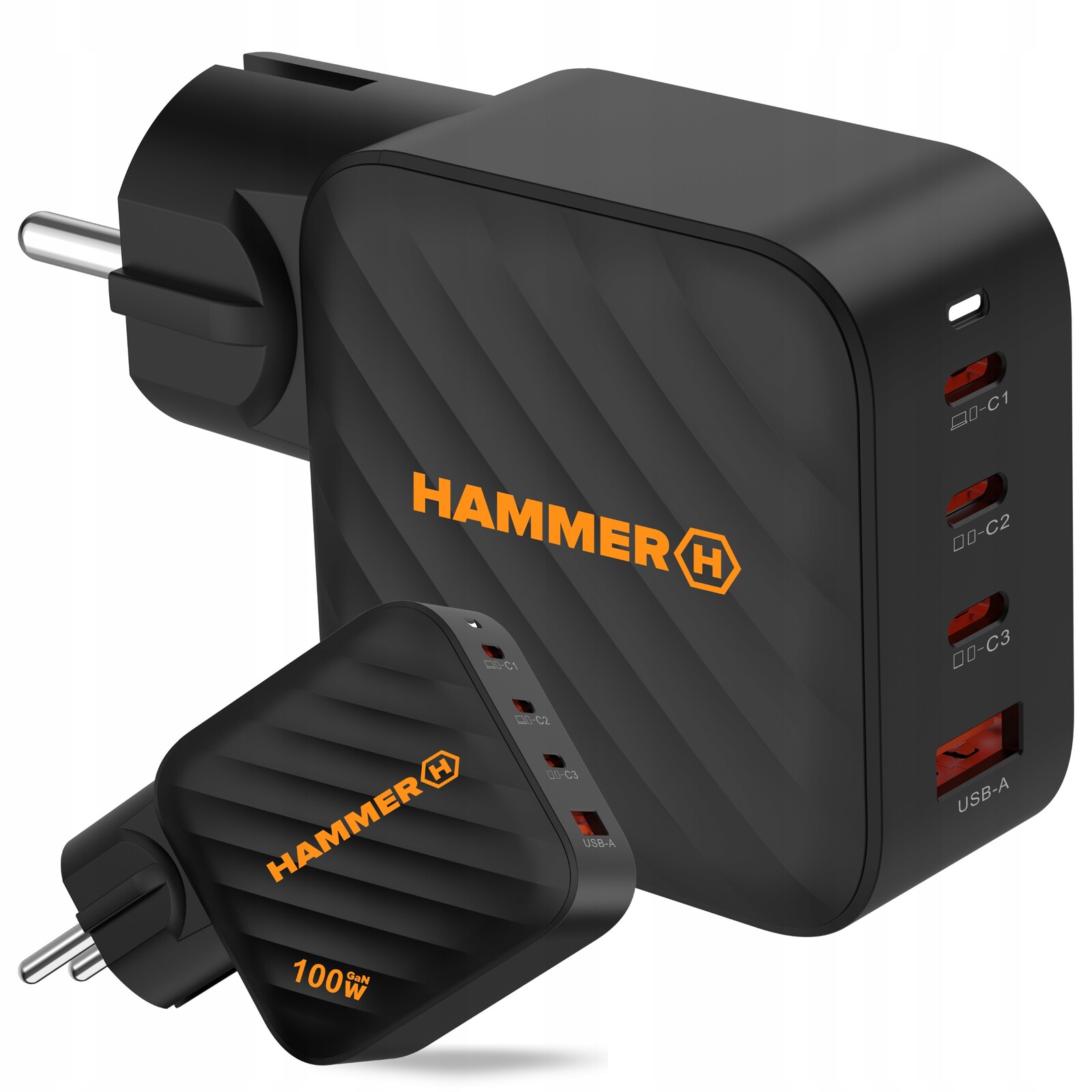 Síťová Nabíječka Hammer Rapidcharge 100W 3x Usb-c Usb-a Rychlé Nabíjení