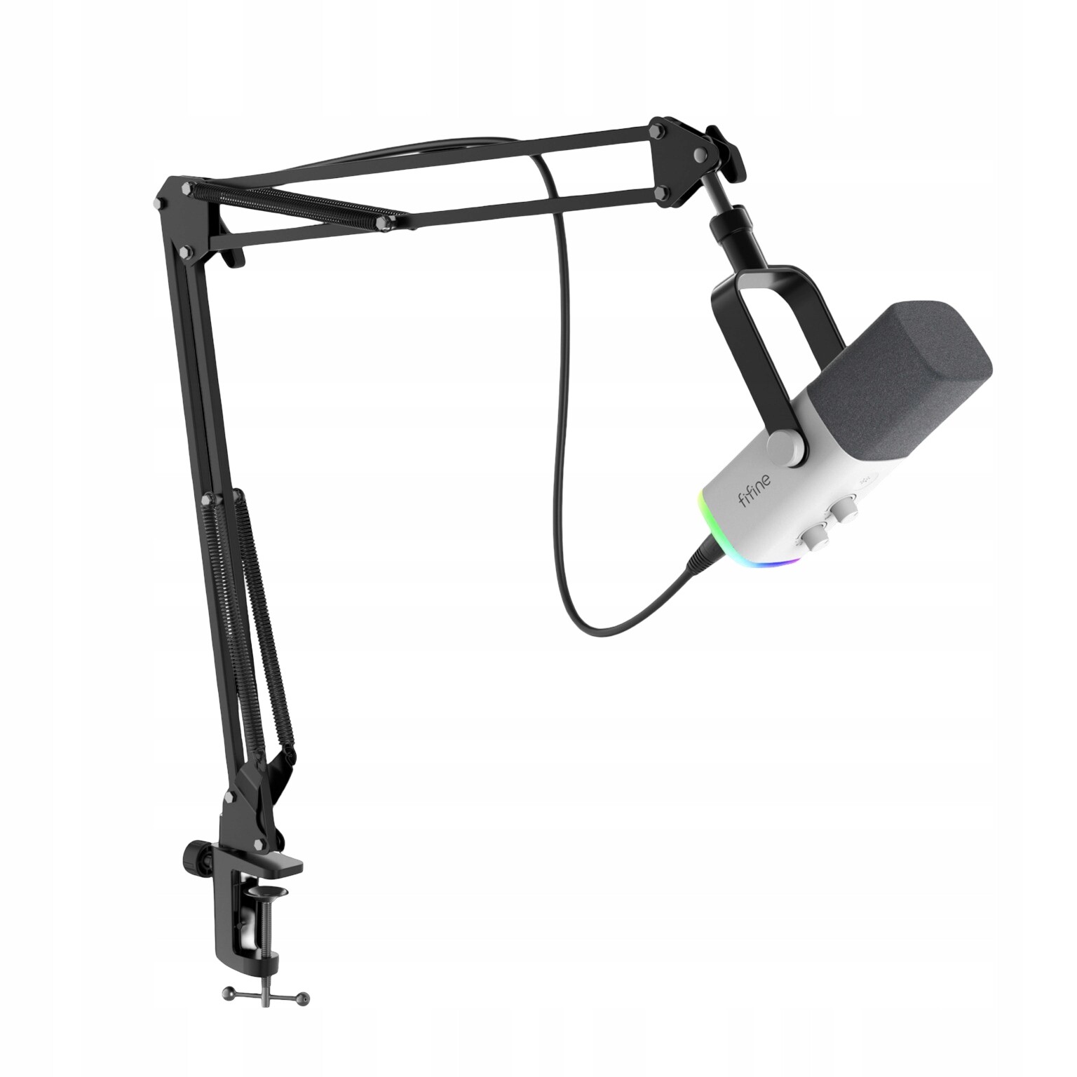 Studiový dynamický mikrofon Fifine AM8T Xlr/usb s pantografem