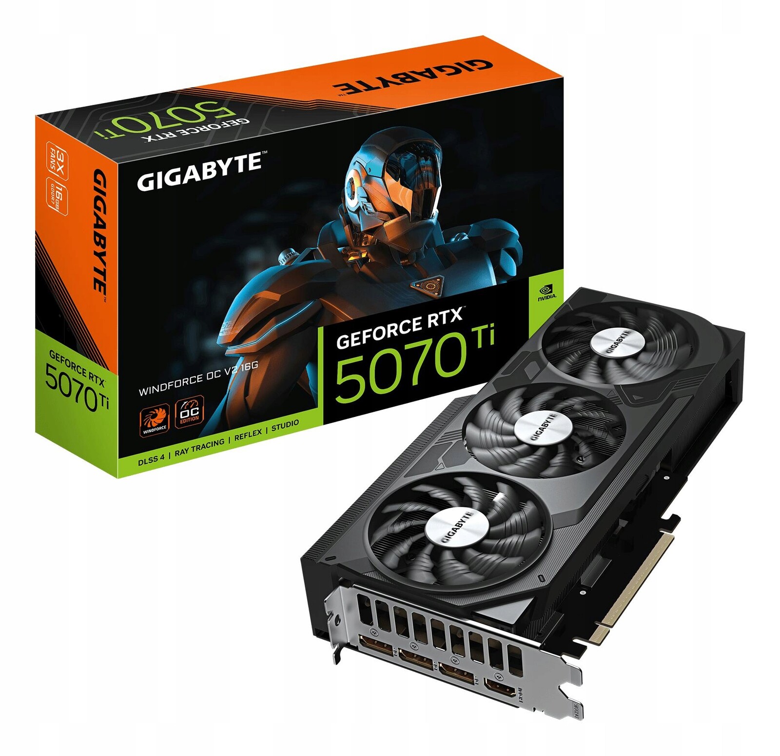 Grafická karta|GIGABYTE|NVIDIA|GeForce Rtx 5070 Ti|2497 MHz|16 GB|GDDR7|256
