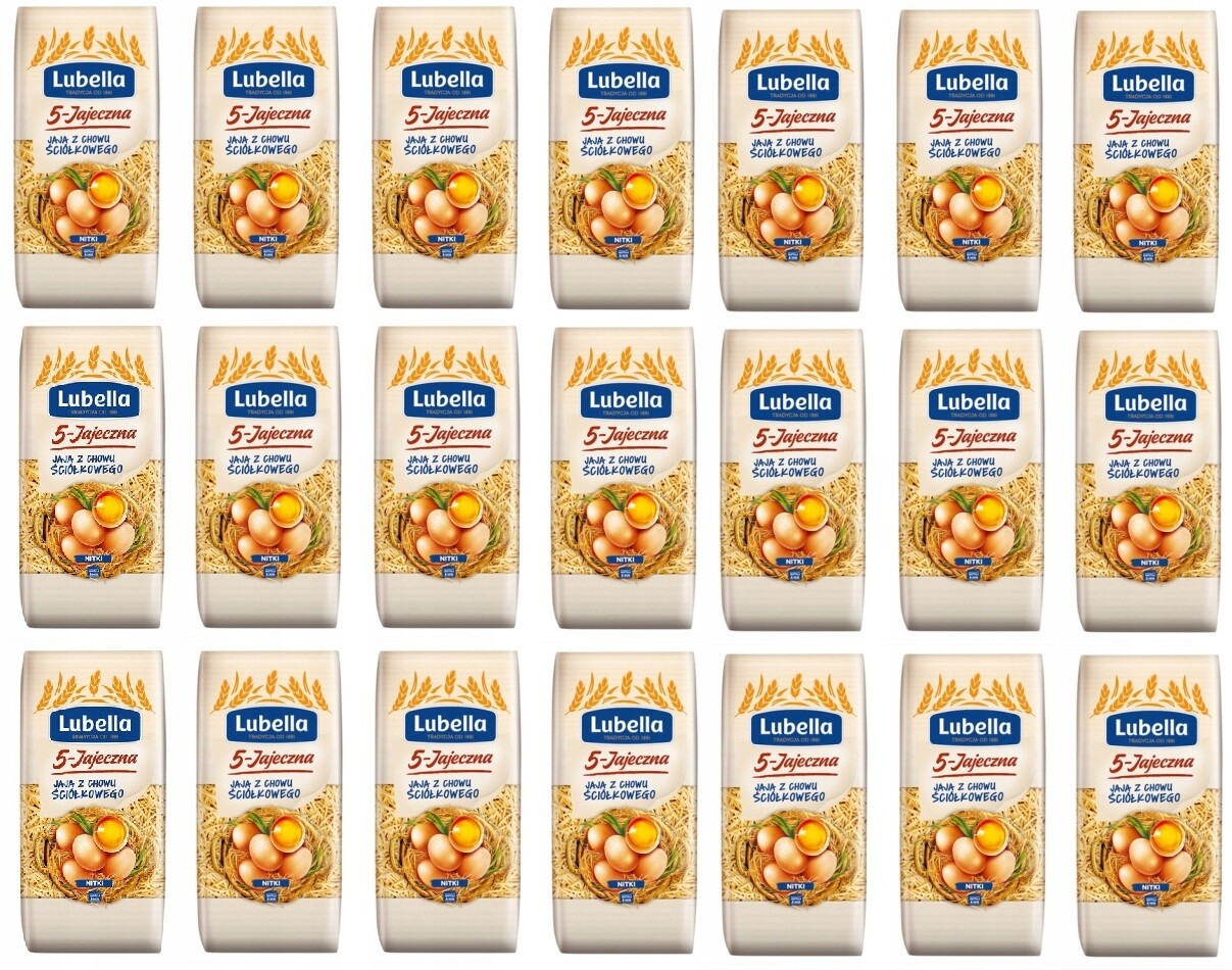 21 x 250 g Lubella Vajíčková 5 vajec Těstoviny nudličky Karotn