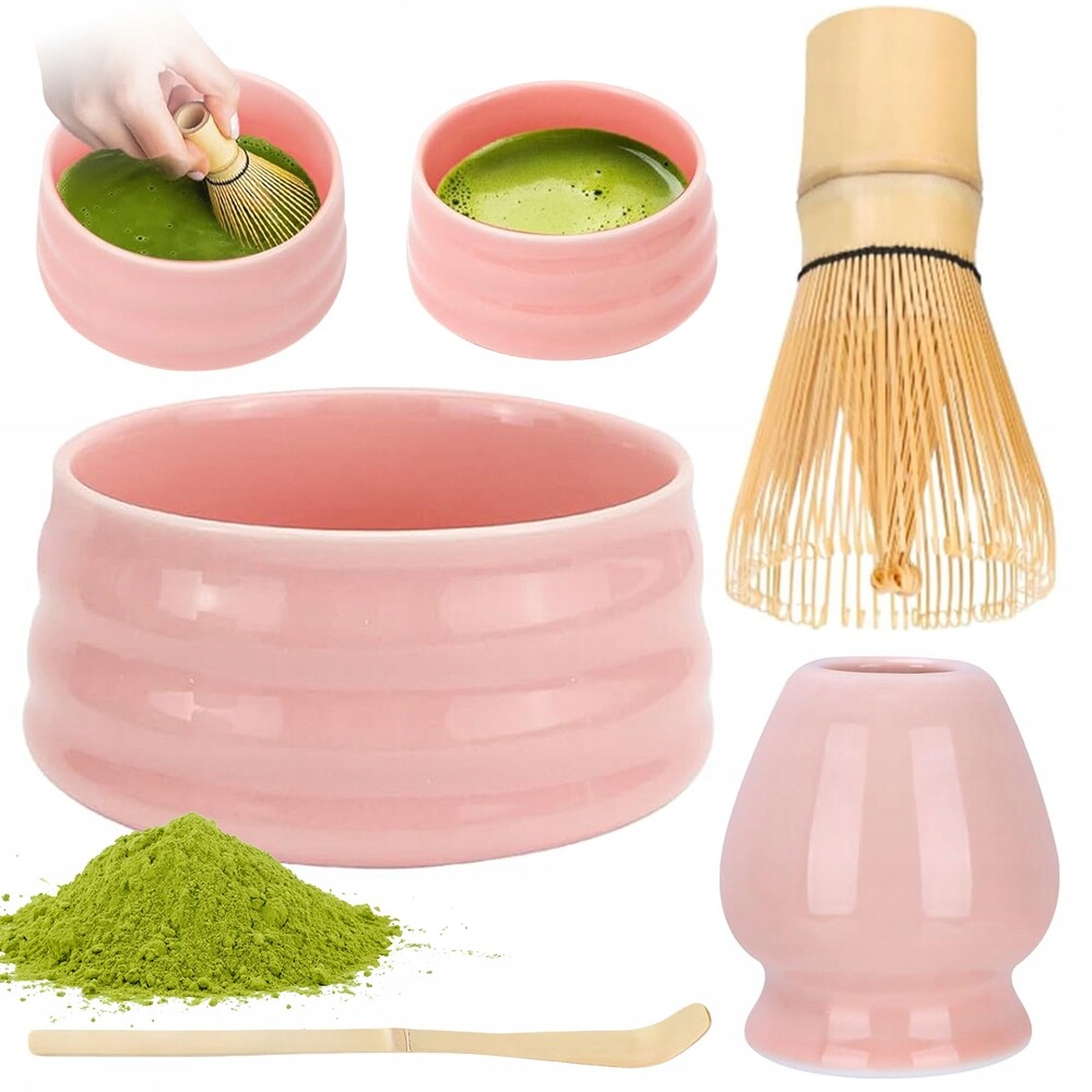 Sada Na Matchu Bambusová Šlehací Mísa Stojan Lžíce Tradiční Rituál