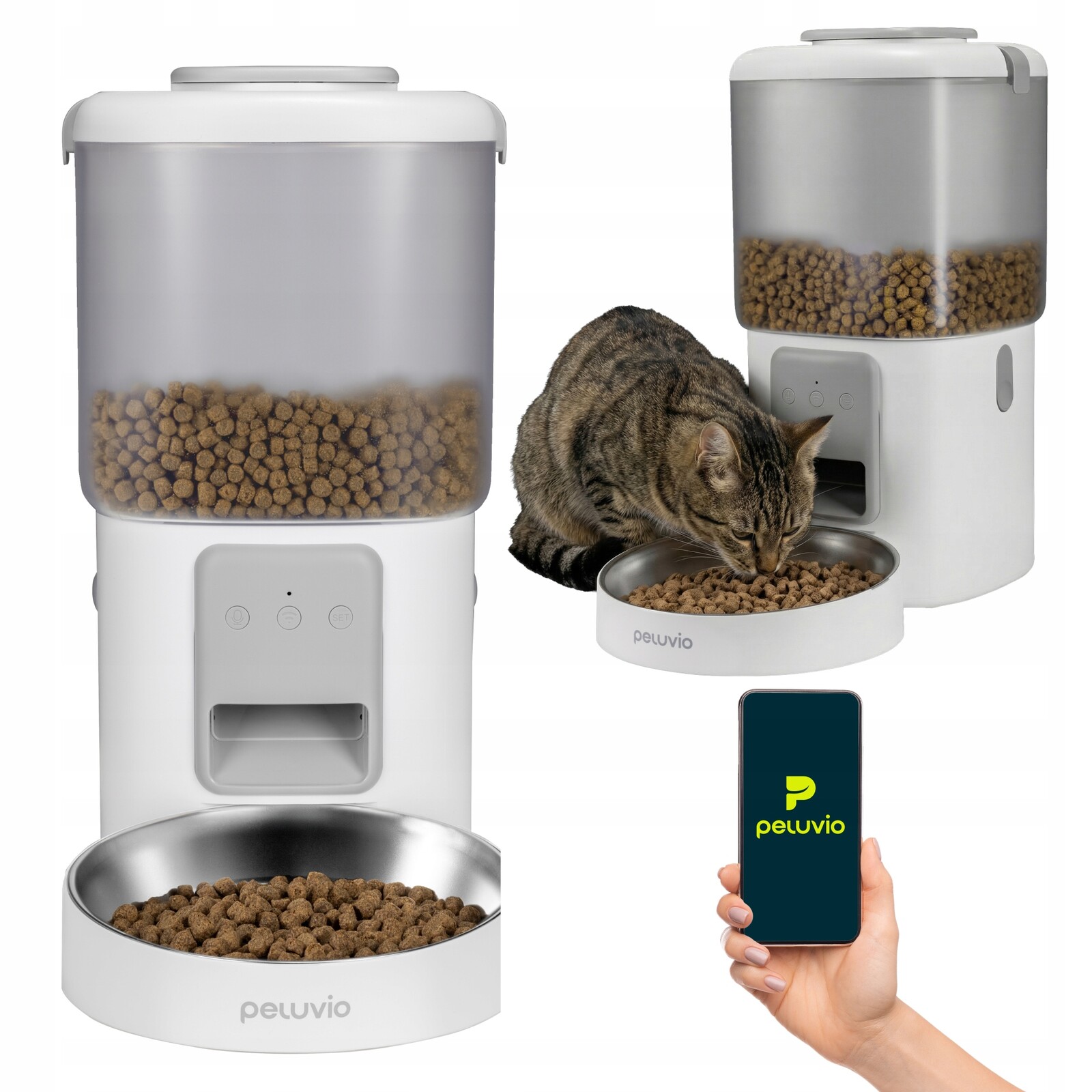 Automatický dávkovač dávkovač pro pro kočky psa 4,5L Wi-fi Peluvio Crispy