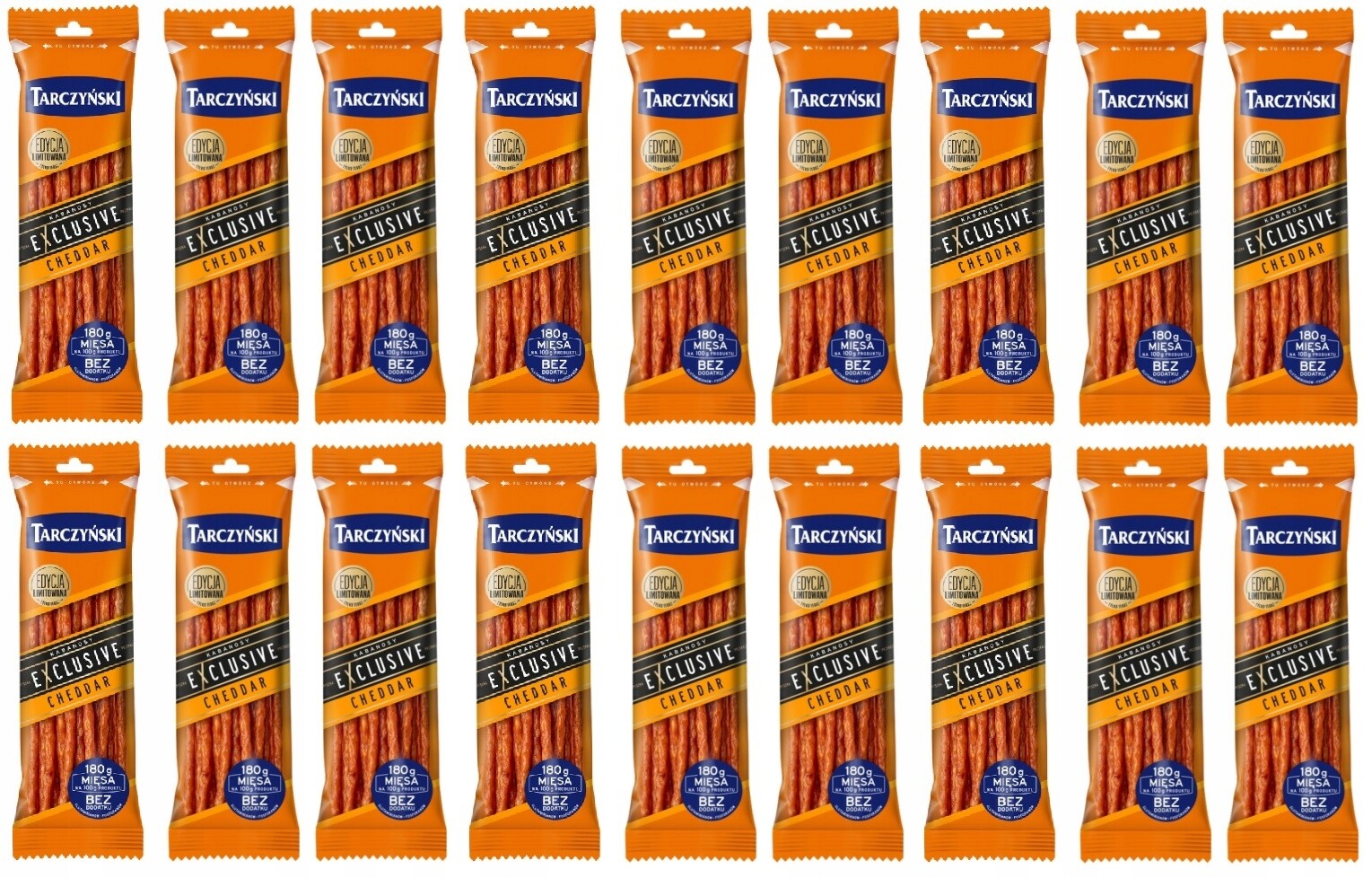 18 x 90 g Tarczyński Kabanosy Exclusive příchuť cheddar Karton
