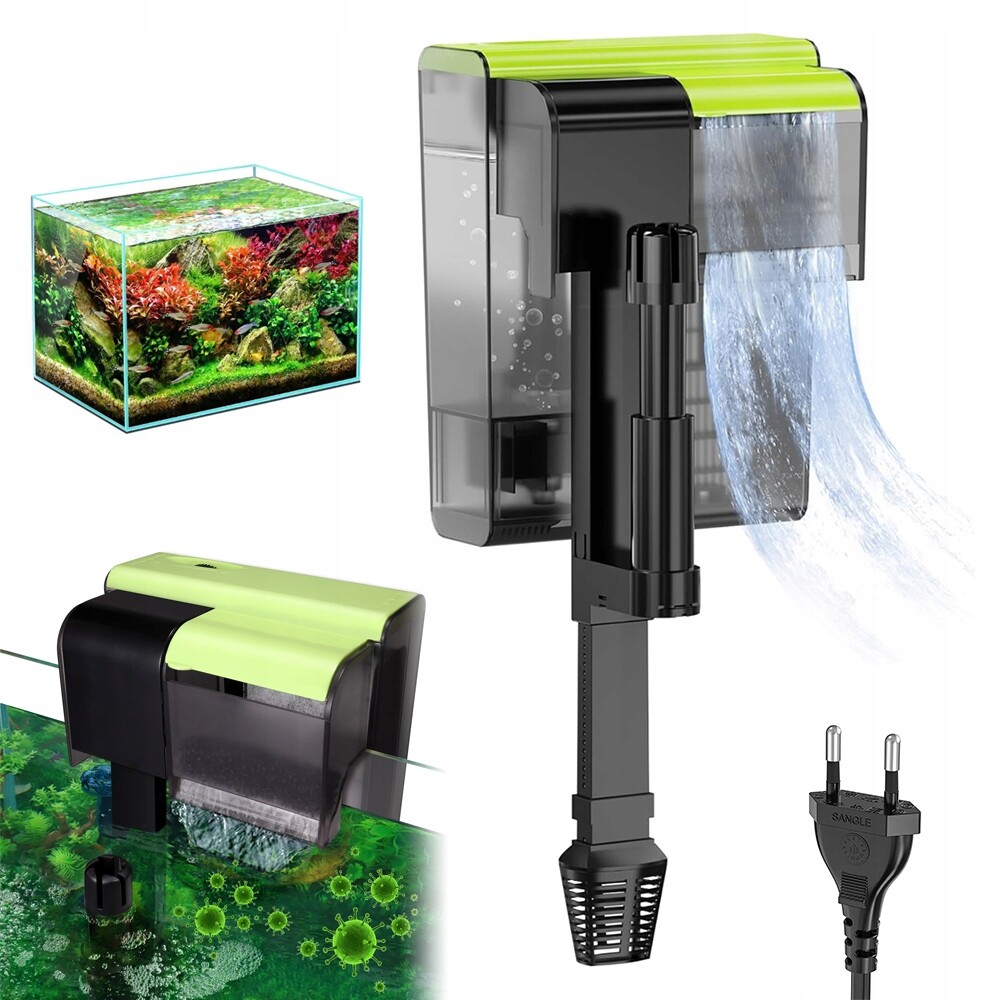 Vnitřní Filtr Akvária Vybavený Sterilizačním Spínačem, Černý