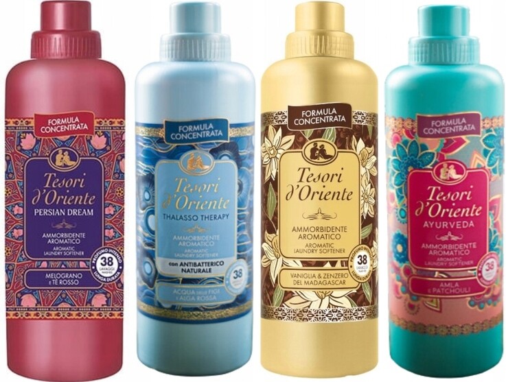 Tesori d'Oriente Sada 4 krásných oplachovacích prostředků 760 ml Ptva