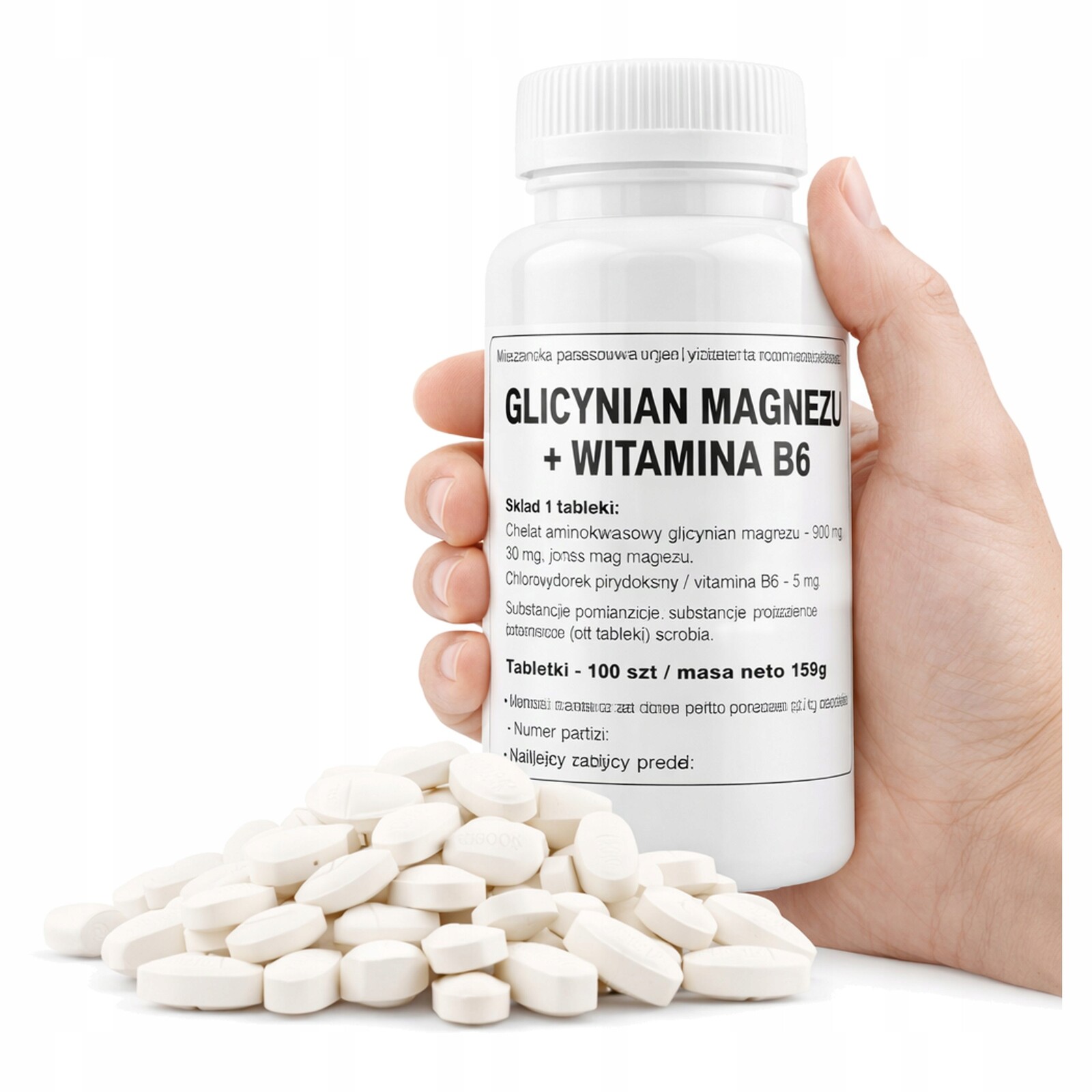 Podkowa Glycinát Hořečnatý Vitamín B6 Tablety 100 Kusů