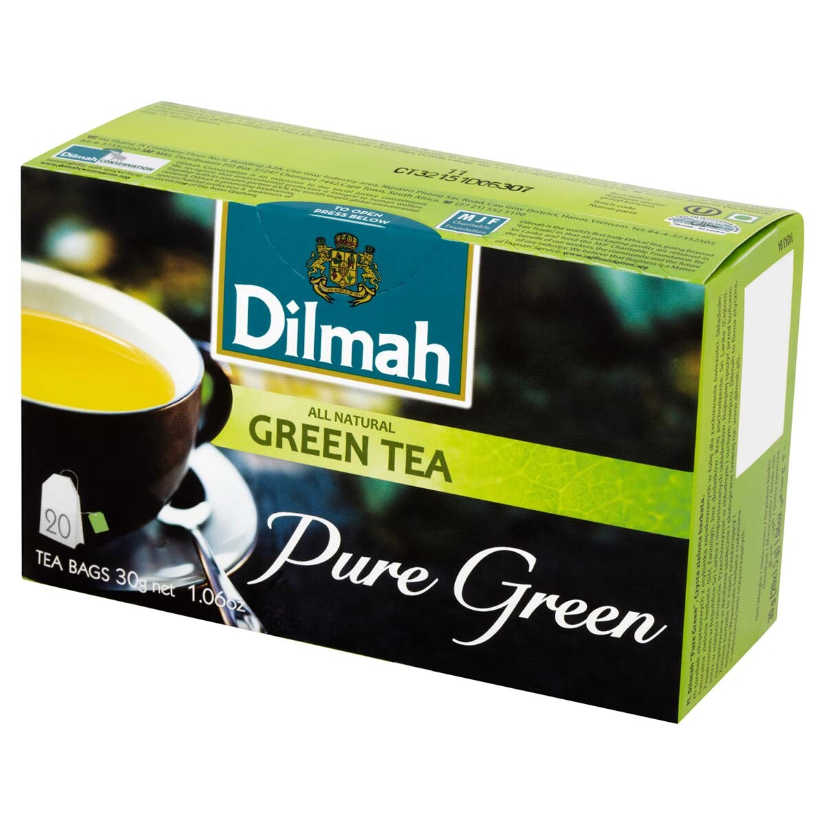 Dilmah Čaj čaj Pure Green 20 x 1,5 g