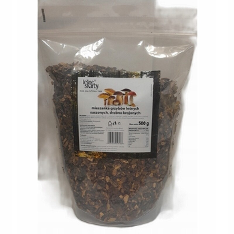 Směs sušených, jemně krájených lesních hub 500 g Leśne Skarby