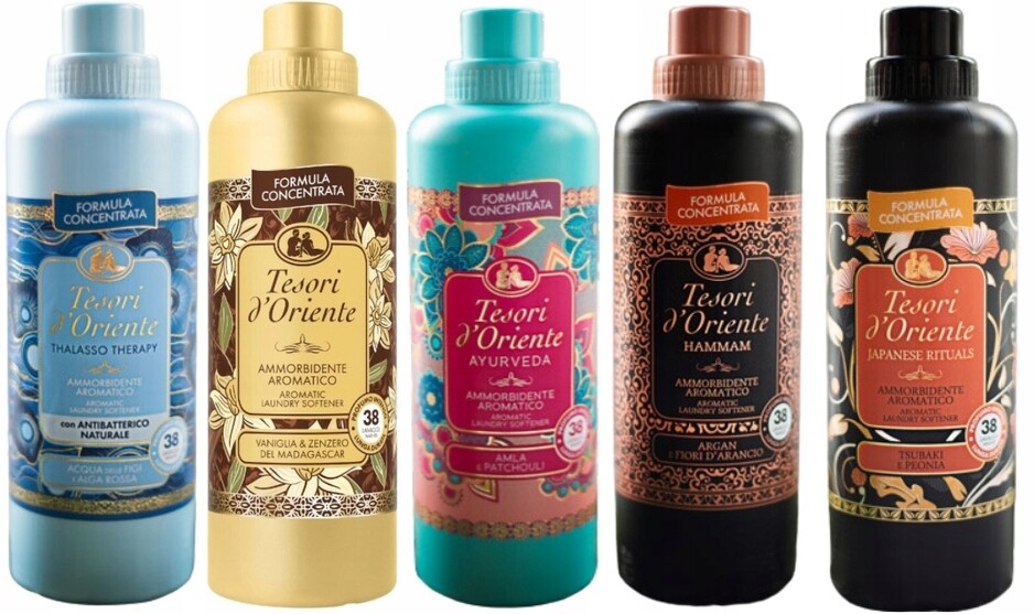 Tesori d'Oriente Sada 5 ks italských tekutá aviváž 760 ml Tvahj