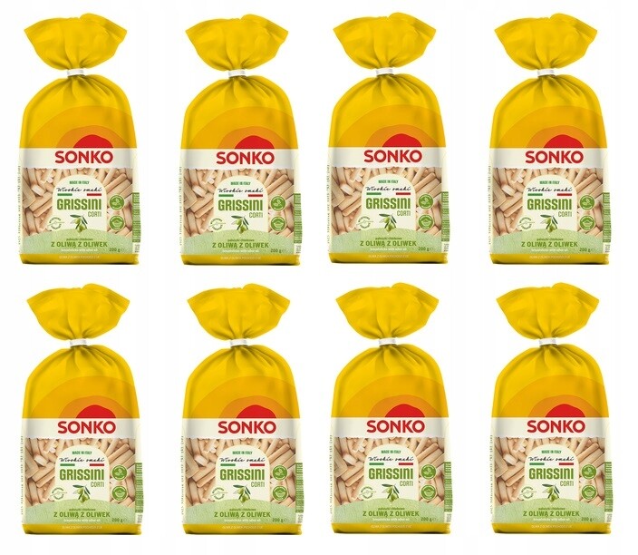 8 x 200 g Sonko Grissini Corti Tyčinky s olivovým olejem Karton