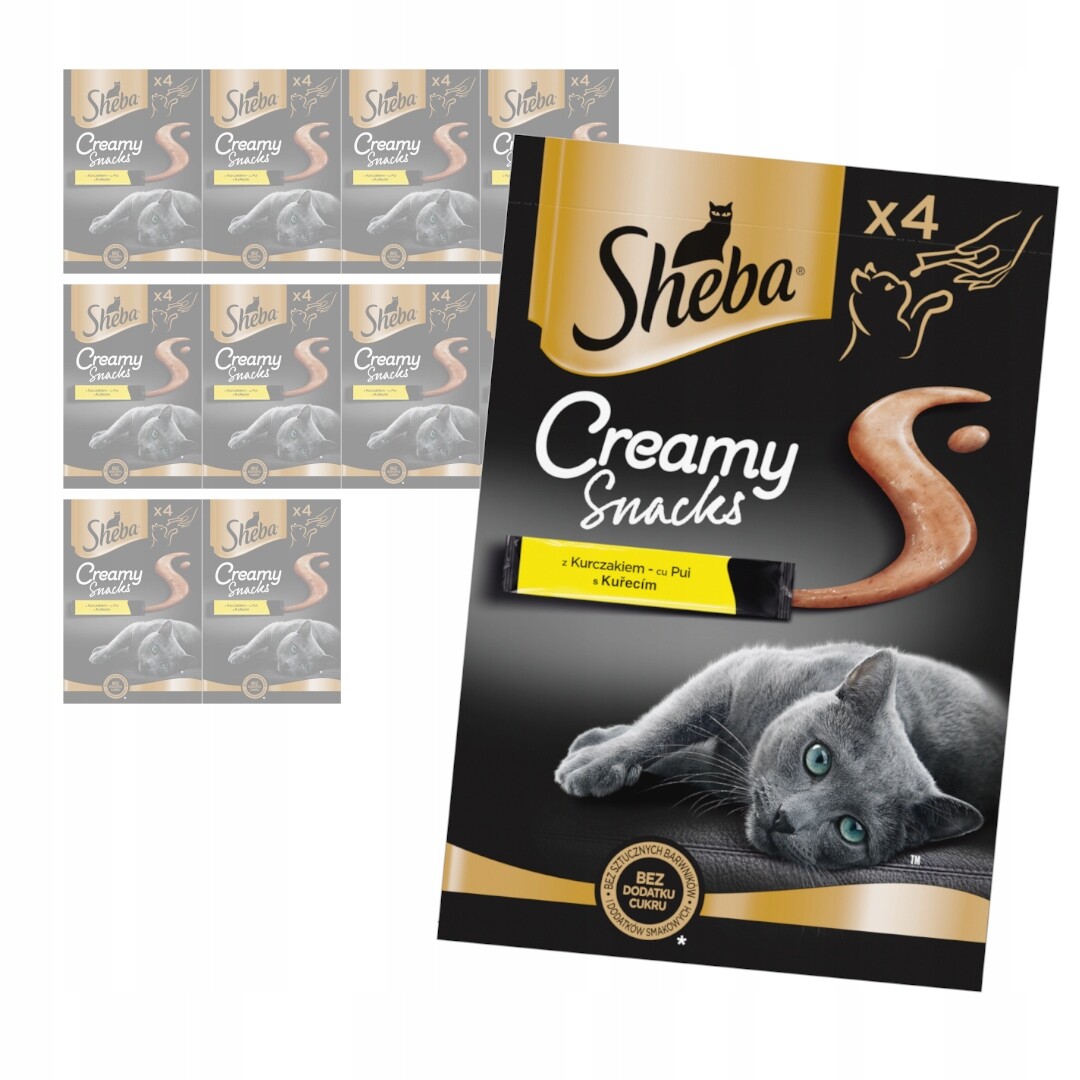 Sheba Creamy Snacks 11x48g Krémová Pamlsek s kuřecím masem Pro Kočky