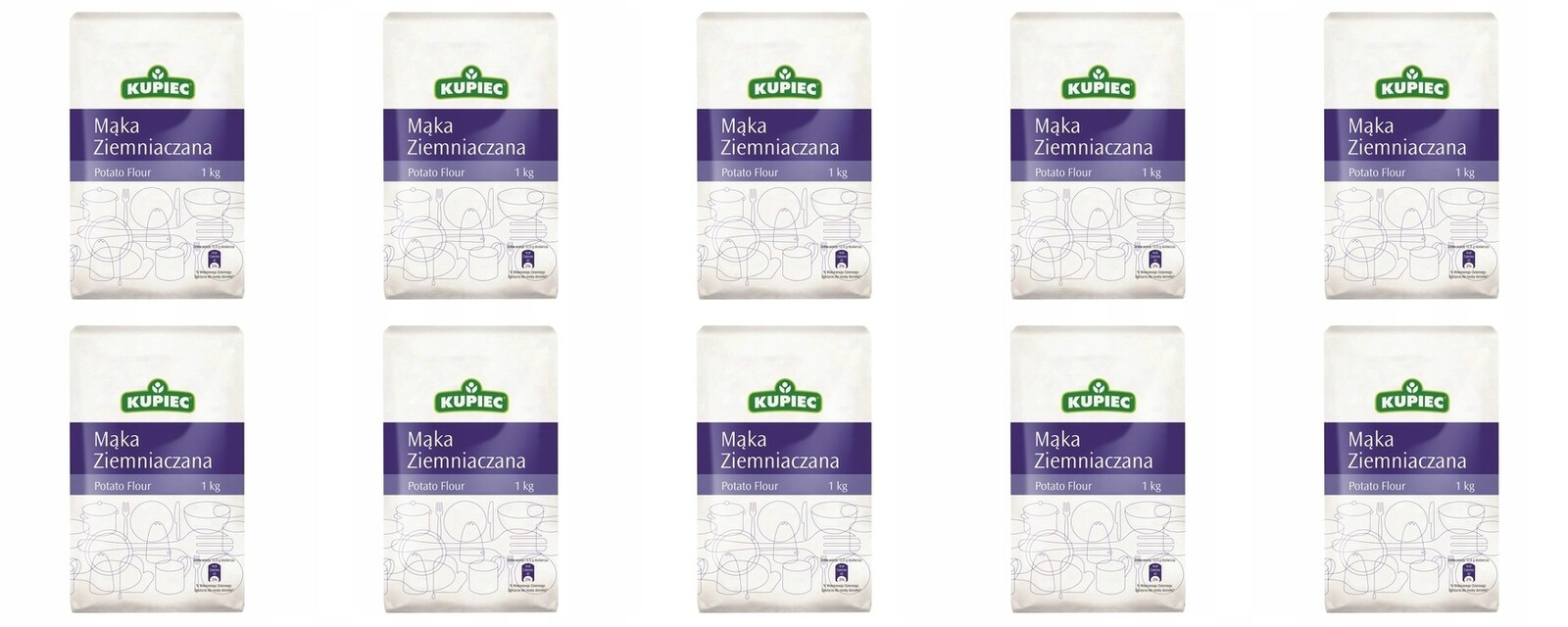 10 x 1 kg Kupiec Bramborová mouka Karton